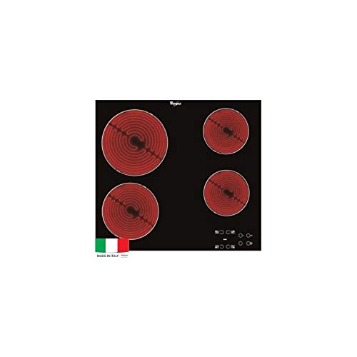 Whirlpool AKT 8090/NE hobs - Placa (Integrado, Cerámico, Vidrio y cerámica, Tocar, Arriba a la derecha, 6200W) Negro