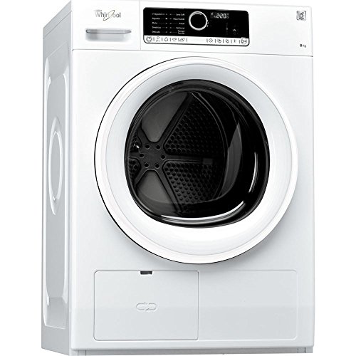 Whirlpool HSCX 80313, Secadora con Independiente Carga frontal A+, 6th SENSE , 8 kg, 65 dB, 12 h, Blanco