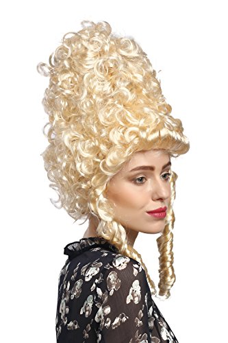 WIG ME UP - 90867-ZA88 Peluca señoras Carnaval históricamente Barroca Rubio Rizado Reina María Antonieta Pompadour Bouffant Colmena Beehive