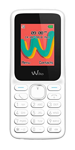 WIKO Lubi5 Plus – Teléfono móvil Libre con Teclas de 1,8” (Dual SIM, Radio FM, admite microSD, Bluetooth, Linterna LED y Reproductor MP3) – Color Blanco