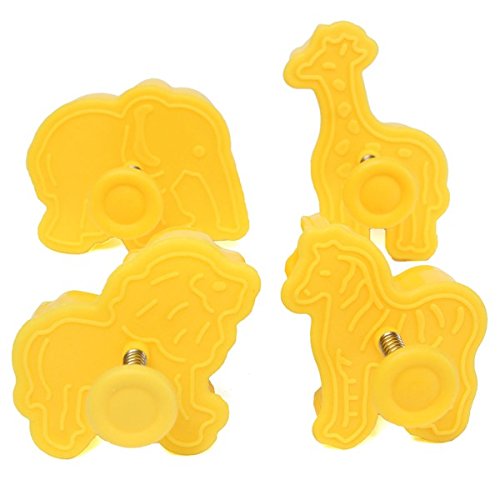 WILD ANIMALS - Cortador de galletas, juego de moldes para hornear galletas decorativas