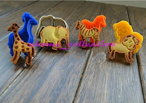 WILD ANIMALS - Cortador de galletas, juego de moldes para hornear galletas decorativas