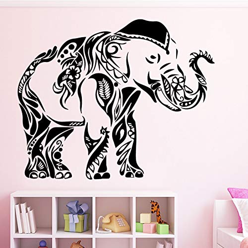 wopiaol Elefante removible Etiqueta de la Pared PVC Wall Art Stickers Modern Fashion Wallsticker para Habitaciones de niños Decoración del hogar Decoración de la Pared XL 58cm X 72cm