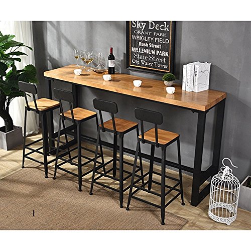 WZC Estilo Industrial sillas modernos Muebles Retro Bar de madera maciza y hierro Cocina Desayuno heces,si