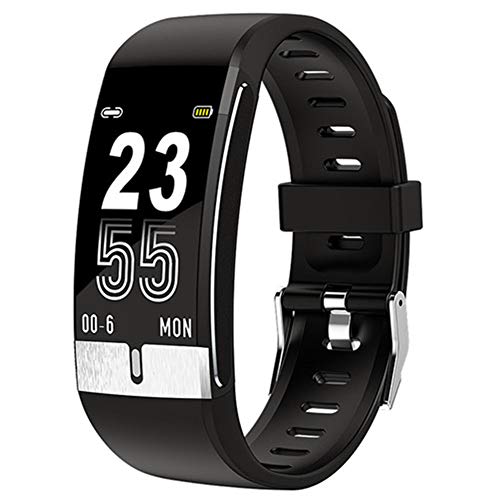 XDLYM Sport Smart Watch Health Tracker Pulsera de Fitness con Temperatura, presión Arterial y oxígeno Modo multideportivo Impermeable,Negro