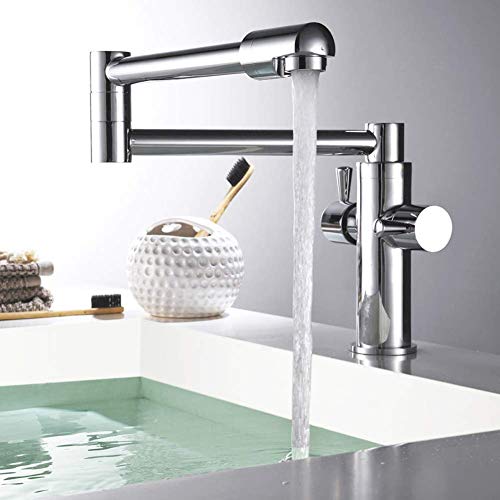 XHCP Grifos mezcladores para Lavabo de Cocina, Grifo Plegable Caño Giratorio de 360 ​​° Grifos para Lavabo de baño Modernos, Grifo Mezclador frío y Caliente