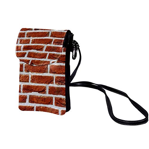 Xingruyun Bolso Bandolera para Celular Pequeño pared de ladrillo cuadrado Mini Billetera Multifunción Monedero Puede Caber Gafas de sol Teléfono móvil 19x12x2cm