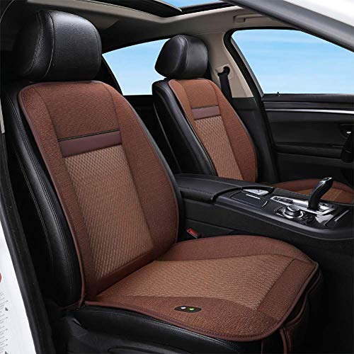 XLKP Ventilación del automóvil Cojín Refrigeración Aire Acondicionado Asiento de Alquiler Asiento de soplado soplado con Ventilador 12V,Brown,nomassage