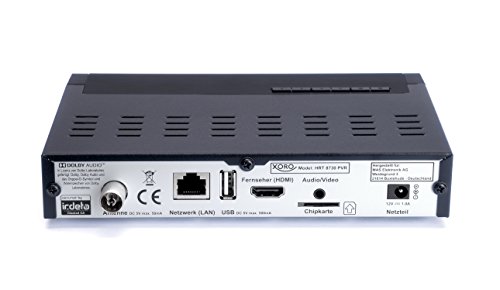 Xoro HRT 8730 TV Set-Top Boxes Cable, Terrestre Alta Definición Total Negro - Reproductor/sintonizador (Cable, Terrestre, DVB-C,DVB-T2, 1920 x 1080 Pixeles, 1080p, 4:3,16:9, AVI,MKV,MP4,MPG,TS)