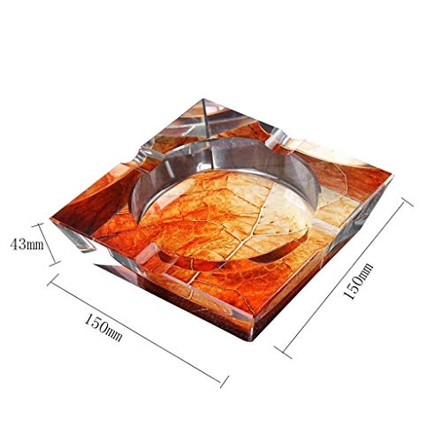 XZPENG Escritorio Cenicero for Fumadores Bandeja Creativa cenicero de Vidrio de la Sala del Hotel Cenicero Cenicero Especial 150 x 150 Metros los 43MM Sala de Estar, Mesa de café, Oficina.
