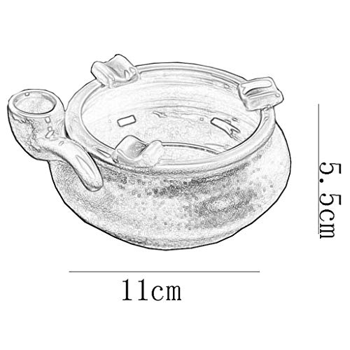 XZPENG Sala de cerámica cenicero con Fregadero Bandejas de Ceniza en decoración de la Permanente for la Barra casera Oficina Escritorio de Estar al Aire Libre Mesa de Cubierta 11X5.5CM Sala de Estar,