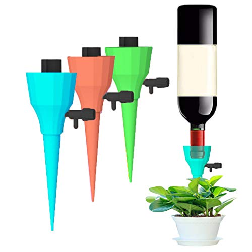 Yanhonin - Sistema de riego automático con gota de riego automático, gotas regulables de maceta de planta, herramienta de jardinería de dispositivo de vertederos (1 unidad)