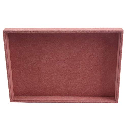 Ybzx Anillo de Terciopelo Rosa para joyería, Organizador de exhibición, Estuche para Bandeja, Collar, Pendientes, Brazalete, Caja de Almacenamiento, escaparate, Soporte para joyería, Plato vacío