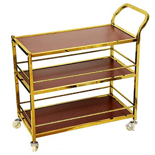 Ybzx Kitchen Buffet Muebles para Servir Metal con Acabado en Madera Wine Dump Organizer Display Rack Table Car 3 Styles