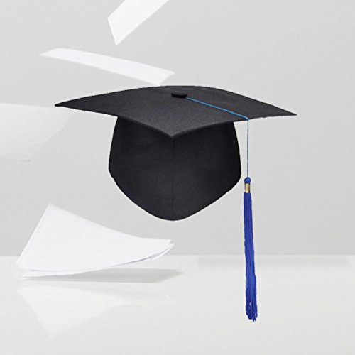 Yeahibaby Sombrero de Graduación Maestro con Loop Tassel College Cap Accesorio de Vestido Académico