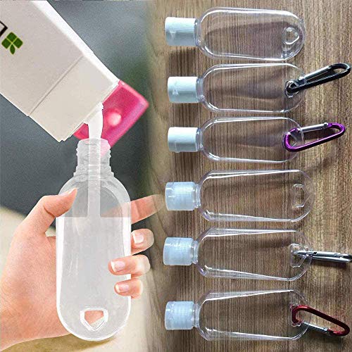 Yeelight - Botellas de plástico PET con tapa abatible, 50 ml, a prueba de fugas, rellenables, vacíos, para llavero, envases portátiles (50 unidades)