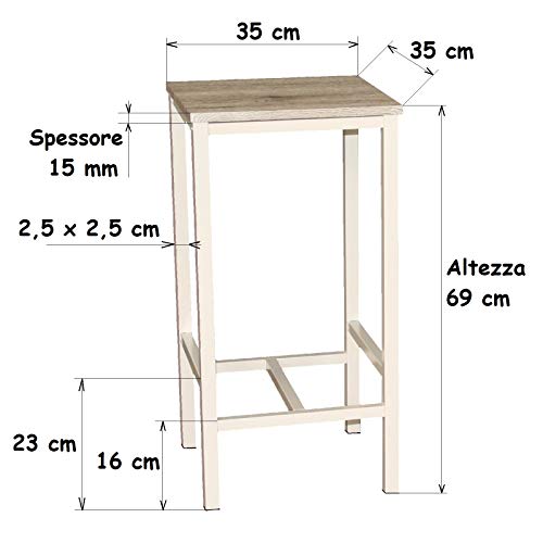 YELLOO Mod. Brasil Set de 2 taburetes Muebles Sillas Design Bar Cocina