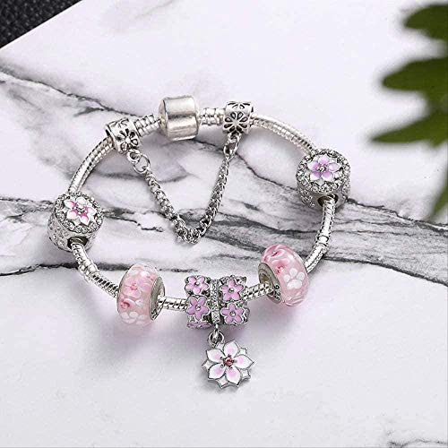 Yiffshunl Pulsera, Collar, Elegante, Colgante de melocotón, Pulsera con Ranura a Mano, Pulsera para Hombre y Mujer, Brazalete, Regalo para Hermana