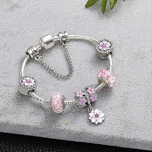 Yiffshunl Pulsera, Collar, Elegante, Colgante de melocotón, Pulsera con Ranura a Mano, Pulsera para Hombre y Mujer, Brazalete, Regalo para Hermana