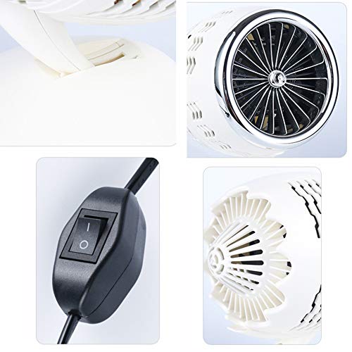 YING Calentadores De Espacio Interior Pequeño Escritorio Mini Calentador del Ventilador Estudiante De La Oficina 350W Baja Potencia Calentador Eléctrico,Negro