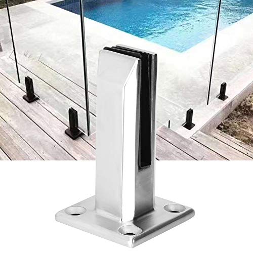 Yinuoday Grifos de Vidrio Piso de Acero Inoxidable Abrazadera de Vidrio Escaleras de Pie Balcón Piscina Grifos de Vidrio Balaustrada Abrazadera de Barandilla