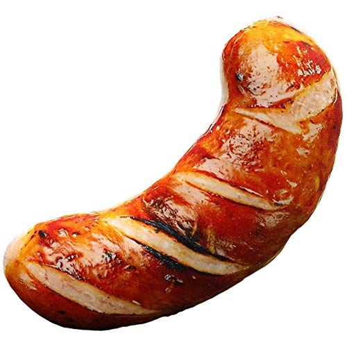 Yiyu Comida de Barbacoa de Peluche de Felpa Almohada Lumbar, la simulación 3D Calamar Salchichas colchón de Pimiento Rojo for los Regalos de la Broma del Partido Almohada Colecciones, 7.87 Pulgadas x