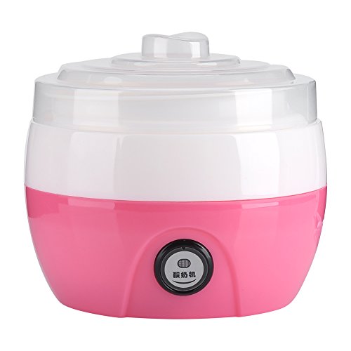 Yogurt Maker, 220V 1L Máquina de Hacer Yogur Automático Automático Yogur DIY Tool Yogurtera Electrica(Pink)