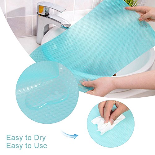 Yosoo 4 Pcs/set 29 cm * 45 cm Fashion Frigorífico Pad antibacteriano Conservas de moho absorción de humedad antiincrustante Frigorífico Mats Frigorífico Base Cojín azul