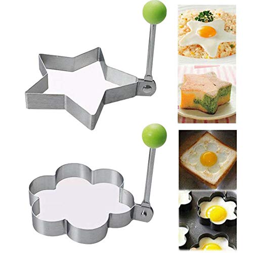 Yqs Accesorios para Hornear en el hogar Gadgets de Cocina for freír cocinar Huevos Molde de Acero Inoxidable Huevos fritos Herramientas de moldes panqueques Hornear Formulario Accesorios Cocina