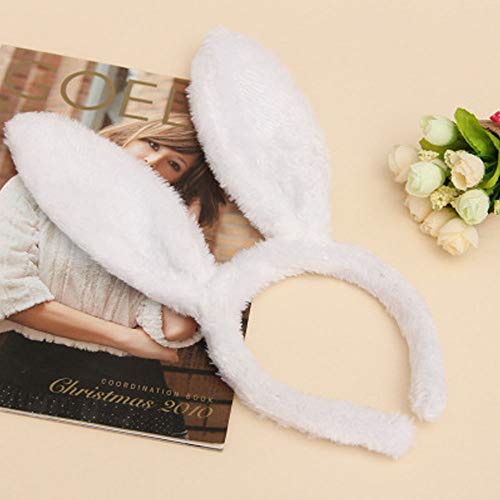 ysister 6pcs Bunny Ears Rabbit Headband Día de los niños Forma de Conejo Tocado Accesorios de Rendimiento Bunny Girl Conejo de Peluche Oreja para la Fiesta de Disfraces de Pascua Dress Up