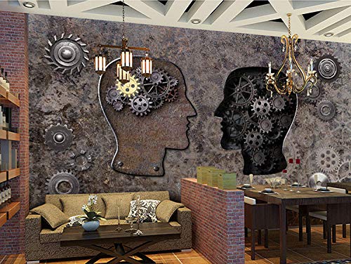 YSJHPC Personalizado 3D Los niños Mural Equipo de maquinaria industrial retro Auto-adhesivo PVC Papel pintado De dibujos animados Chico Chica Habitación Dormitorio Mural Papel pintad(W) 300x (H) 210CM