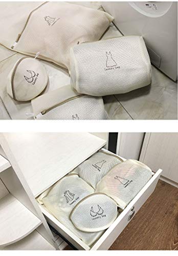 YueChen 6 bolsas de malla para lavar a máquina, bolsas de lavado reutilizables y duraderas para delicados blusa, calcetería, ropa interior, sujetador, ropa interior y ropa de bebé