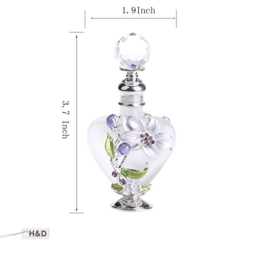 YUFENG - Botella de Perfume de Cristal vacía rellenable Hecha a Mano para decoración del hogar, Regalo de Boda para Mujer