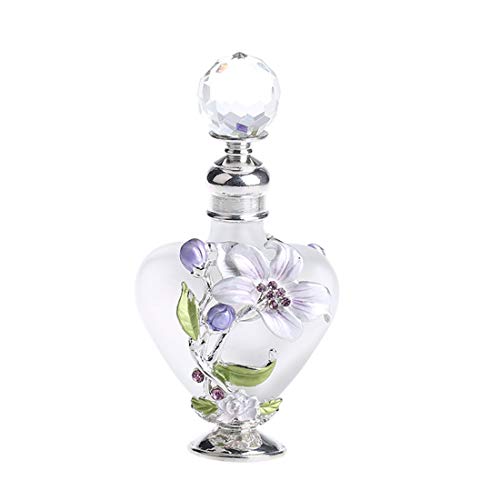 YUFENG - Botella de Perfume de Cristal vacía rellenable Hecha a Mano para decoración del hogar, Regalo de Boda para Mujer