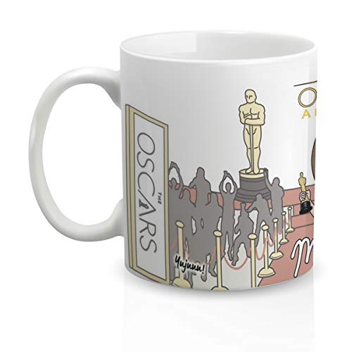 Yujuuu! | Taza cerámica Original Madre. Resistente 100% al microondas y lavavajillas. Taza con Mensaje Oscar a la Mejor Madre.