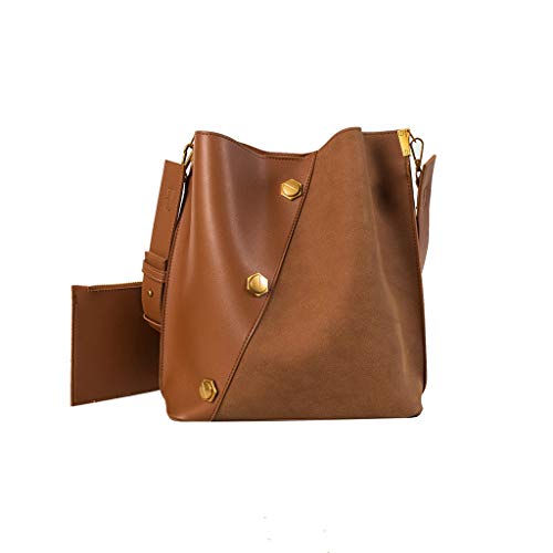 YWLINK Bolso Mujer De Mano De A La Moda Con Bolsillo De Cuero De Gran Capacidad Bolso De Embrague Bolso Bandolera+Billetera Traje De 2 Piezas Ocio Bolsillo PortáTil Trabajo Bolso Tote