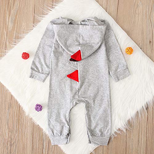 YWLINK Monos para Unisex Bebé ReciéN Nacido NiñOs NiñAs Dinosaurio con Capucha Mameluco Mono Trajes Conjunto Ropa Bebé De 3-24 Meses Ropa Abrigada De OtoñO E Invierno Pijamas