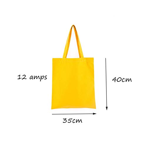 yywl Bolsa de algodón Bolsos Unisex Bolsas de Lona Personalizadas Impresión de comestibles Uso Diario Reutilizable Algodón ecológico Viajes Casual Compras Mujeres Totes