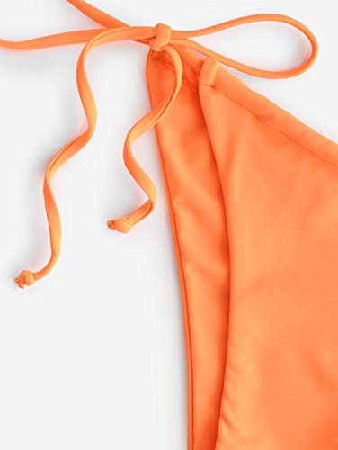 ZAFUL - Bikini para mujer (cintura baja) naranja M