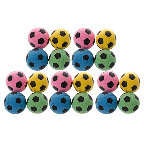 ZChun Noise Cat Eva Ball - Pelotas de fútbol de espuma blanda para gatos, 20 unidades