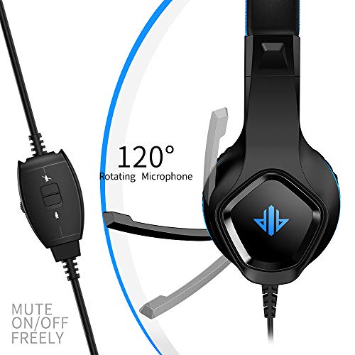 zedela Auriculares Gaming para PS4, Versión Mejorada de Cascos ultralivianos,Gaming Headset Estéreo (con micrófono y cancelación de Ruido),para PC/Xbox One/Tableta/Teléfono Móvil/Nintendo Switch