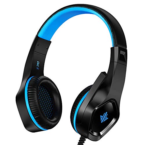 zedela Auriculares Gaming para PS4, Versión Mejorada de Cascos ultralivianos,Gaming Headset Estéreo (con micrófono y cancelación de Ruido),para PC/Xbox One/Tableta/Teléfono Móvil/Nintendo Switch