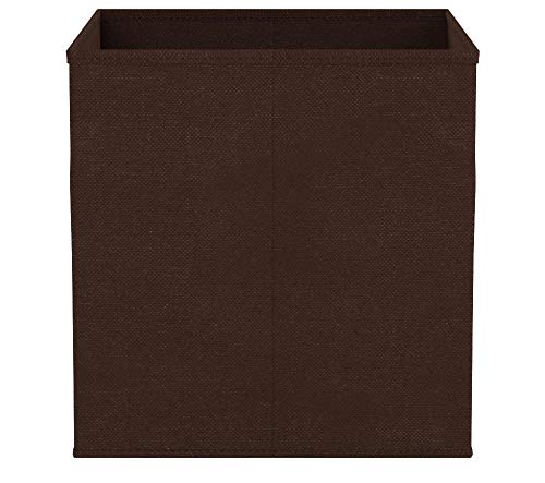 Zeller 14132 - Caja de almacenaje de tela, plegable, 28 x 28 x 28 cm, color marrón