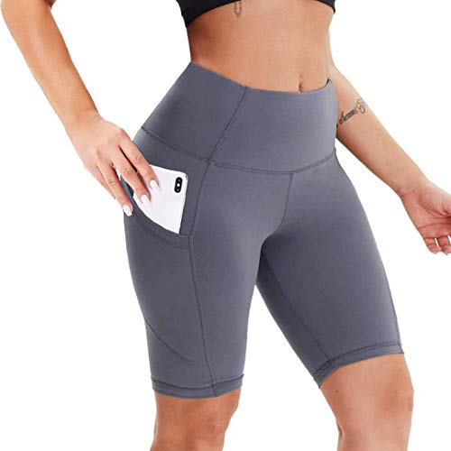 ZHANGYY Mujeres Deportes Leggings Delgados Yoga Fitness Pantalones Cortos Pantalones Deportivos Estiramiento Entrenamiento Gasa Costura Pantalones levantadores de glúteos Traje Pantalones