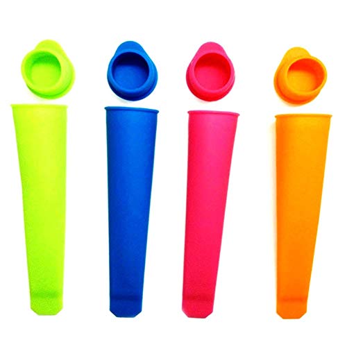 Zhongyanxin Cocina 1 Paquete Silicona Popsicle Molde -ice Pop Molde, Polos Moldes con Tapas, Calidad Alimentaria, sin Bpa - Popsicle Fabricante para Su Niños Al Azar Color