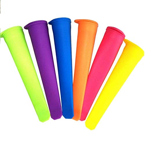 Zhongyanxin Cocina 1 Paquete Silicona Popsicle Molde -ice Pop Molde, Polos Moldes con Tapas, Calidad Alimentaria, sin Bpa - Popsicle Fabricante para Su Niños Al Azar Color