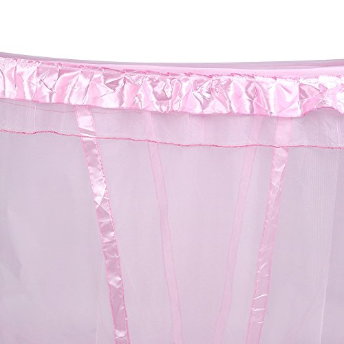 zhoul Princesa Cuatro Postes de Esquina Cortina de Cama con Dosel Red mosquitera Ropa de Cama Interior hogar Hotel Accesorio Herramienta (sin Soporte)(1.2 * 2.0M-Rosado)