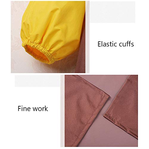 ZHUZHUDEJIA Delantal Impermeable Y Resistente Al Aceite De Manga Larga, Elegante Bata De Cocina De Bolsillo, Ropa De Trabajo De Cocina para Adultos,2