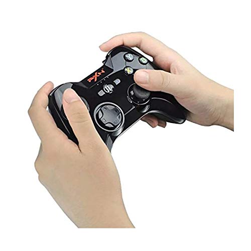 ZIHENGUO MFi Gamepad, Consola de Juegos Portátil Certificada Speedy Wireless Bluetooth Controlador de Juegos Joystick Portátil Vibración Mano para iPhone/iPad/App TV,Black