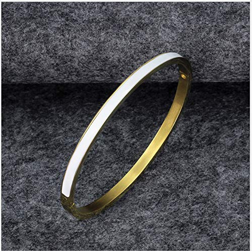 zmnbaa Brazalete De Hebilla De Aceite por Goteo, Revestimiento De Horno De Vacío, Brazalete De Acero De Titanio De Oro Rosa